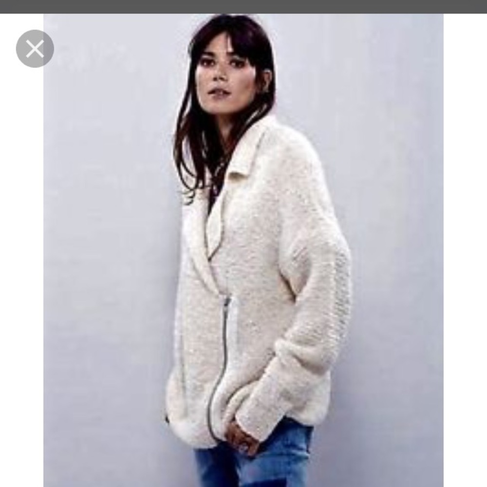 Free People moto sweater/jacket